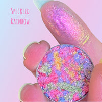 Speckled Rainbow Multi Colored Monochromatic Eyeshadow Single 26mm Pan