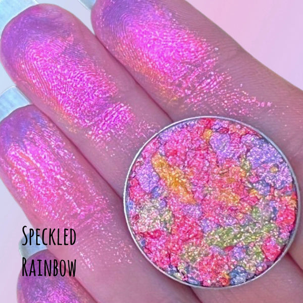 Speckled Rainbow Multi Colored Monochromatic Eyeshadow Single 26mm Pan