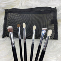 6pc Sugar Drizzle Pro Eyeshadow Brush Set with Mesh Bag